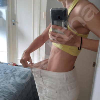 Antes e depois - Lu calca larga